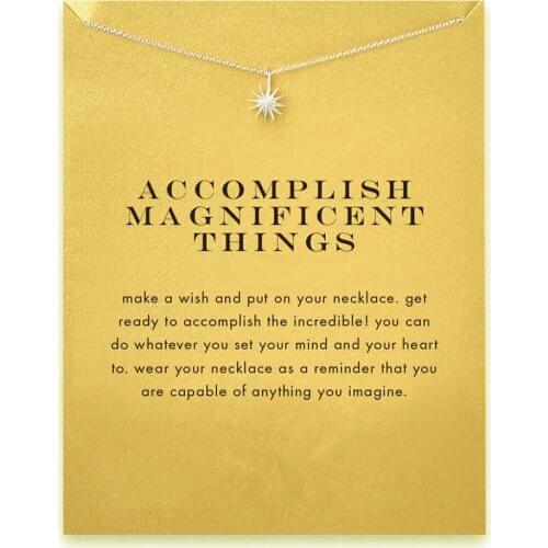 Fashion Wish Card Color Sun Pendant Necklace Clavicle Chains Fashion Statement Exquisite Necklace For Women Gifts Jewelry