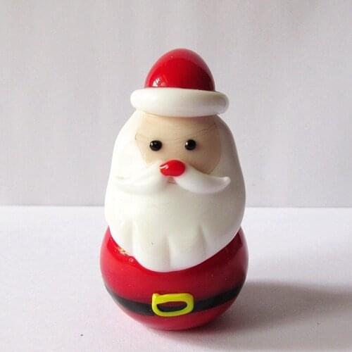 Murano Glass Santa Claus Figurines Miniature Mascot Collection Festival Xmas Beautiful Craft Gifts For Kids Home Decor Ornaments