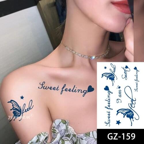 Letter Stickers Temporary Tattoos Women Party Art Juice Tatoo Sleeves Body Arm Hand Flower Watertransfer Tattoo Sticker Men Leg