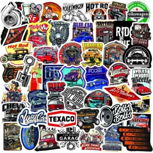 10/30/50Pcs Exploding the street to modify a classic car Skateboard Travel Suitcase Phone Laptop Luggage Stickers DIY Kids