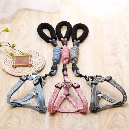 Nylon Harness Dog Collar Luxury Adjustable Supplies for Dogs Accessories Bulldog French Small Medium Dogs Leash for a Dog Pet