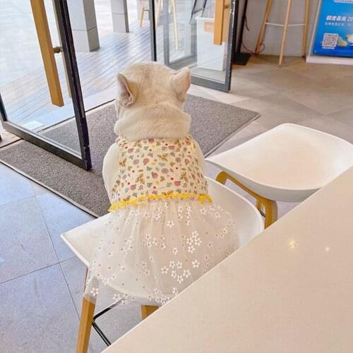 Pet Clothes Fat Dog Dress For Dogs Skirt Tulle French Bulldog Dog Dresses Medium Large Clothes For Dogs Clothes Pet Dress Pug