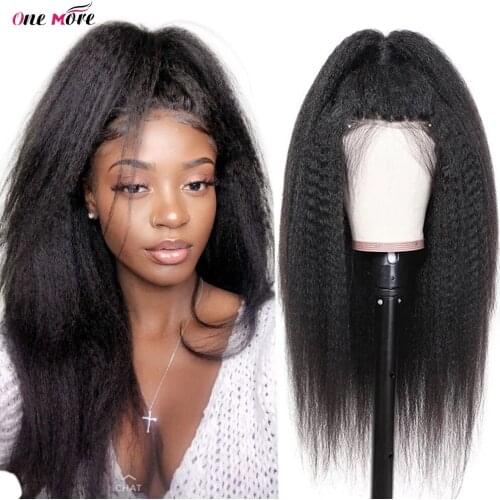 Kinky Straight Wig 13x4 Pre Plucked Lace Front Wig Human Hair Wigs 150 Density Brazilian Yaki Human Hair Wig 5x5 Closure Wig