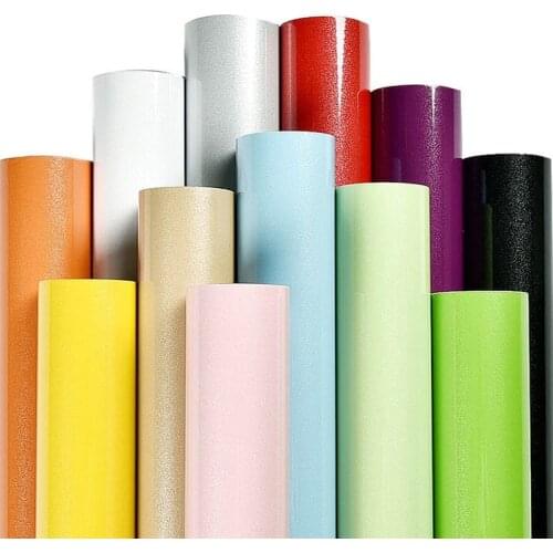 Pearl White DIY Decorative Film PVC Self adhesive Wall Paper Furniture Renovation Stickers Kitchen Cabinet Waterproof Wallpaper