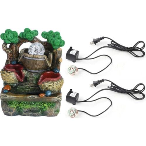 Small Desktop Fountain Rockery Flowing Water Ornament Table Decoration for Home Office Feng Shui Decor Birthday Gift NO Fogger