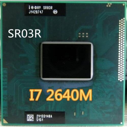 Intel Core i7-2640M I7 2640M 2.8GHz Dual Core 4MB CPU Laptop Processor i7 2640M SR03R free shipping