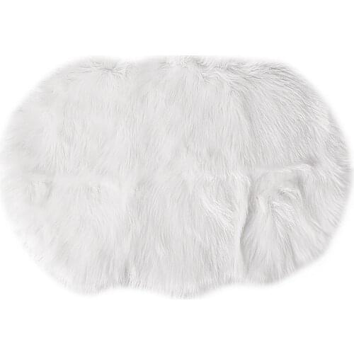 Carpets Anti-Skid Shaggy Plush Area Rugs Living Room Bedroom Carpet Bedside Floor Mat Home Decor 23.6 x 35.5 Inch