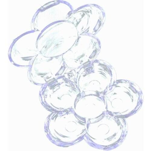 6 Grids Plum Blossom Flower Shape Empty Eyeshadow Case Transparent Plastic DIY Lipstick Powder Box Cosmetic Packing Tool