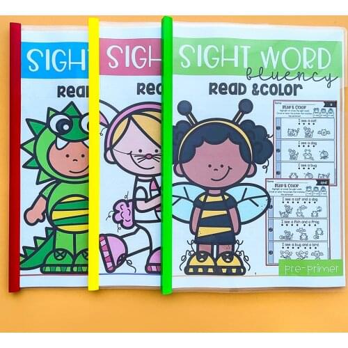 English Sight Words Learning Workbook Reading Comprehension Writing Books Kids Worksheet Pre K 1st Grade Homework