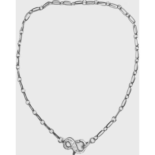 Luxury Art Design Pendant Necklace Exquisite Stainless Steel Chain Short Choker Ladies Party Travel Trend Accessories Collar