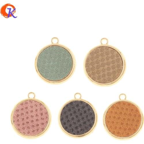 Cordial Design 100Pcs 16*19MM Jewelry Accessories/Hand Made/Leather Effect/Charms/Coin Shape/DIY Jewelry Making/Earring Findings