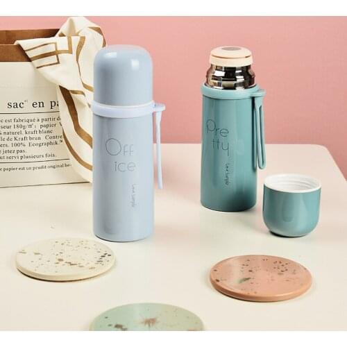 Nordic Vacuum Flasks 500ml 350ml Thermos Cups Colorful for Children and Adult 304 Stainless Steel Present Gift