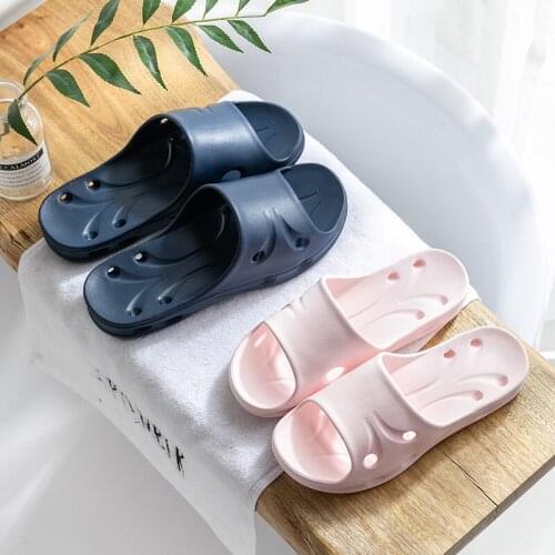 Slippers Women Summer EVA Slipper Indoor Bathroom Non-Slip Slippers Leaking Slippers Women Shoes Men Shoes