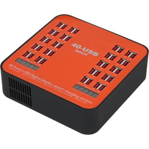 40 Port USB Universal Multi-Port Smart Phone Tablet Universal Charging Station 40A 200W High Power Charger