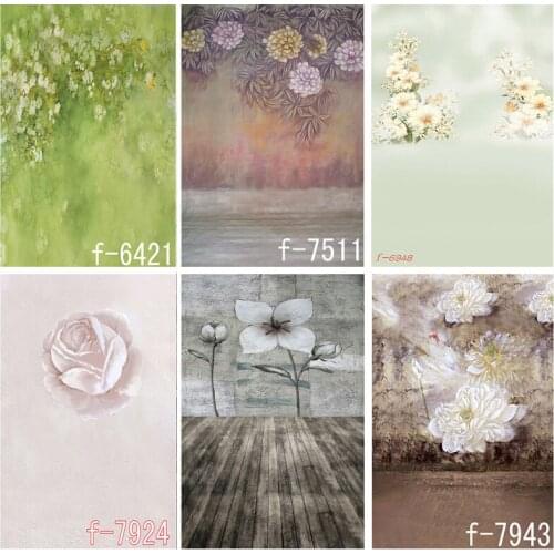 Vintage Oil Painting Flower Photography Backdrops Children Portrait Background For Photo Studio Props 21514 AF-29