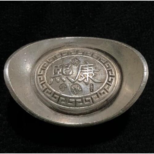 1pcs Randomly send chinese antique Collection qing dynasty silver bar,Silver ingot Family decoration metal handicraft