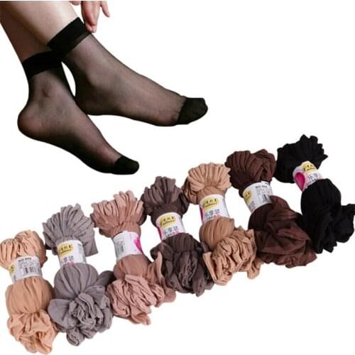 20 pairs summer women socks Crystal silk short silk short tube slim sexy girls black summer socks wholesale