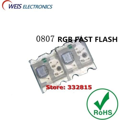 20PCS 2.0*1.8*0.8mm 2018 0805 0807 RGB FAST FLASH lamp LED RED BLUE GREEN Automatic flash Light beads Free shipping