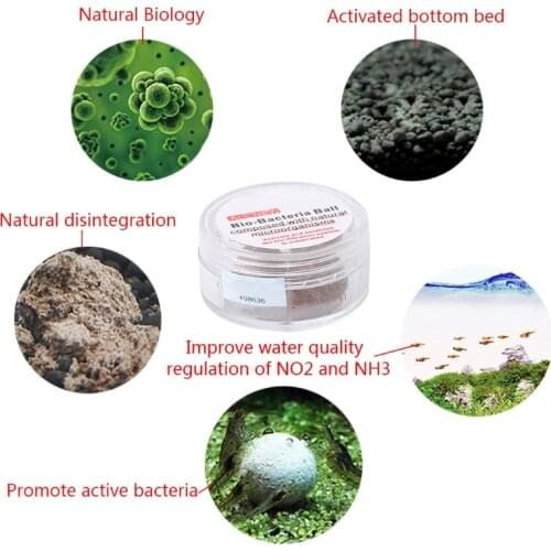 3pcs Nitrobacteria Bio Bacterial Ball Clean Water For Aquarium Fish Tank Pond