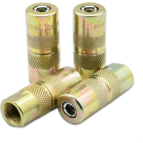 4 Pcs Excavator 4 Jaws Type Pressure Grease Gun Nipple Connector Coupler
