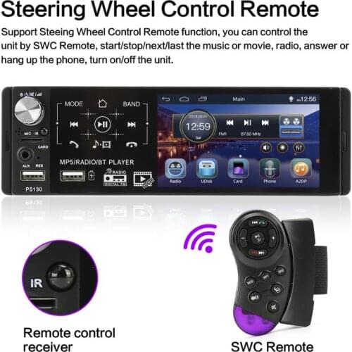 4.1 Full-key Touch Car Radio Video Player Dual USB / TF / AUX / FM MP3 MP5 Player Rear View Bluetooth Hands-free Car Player