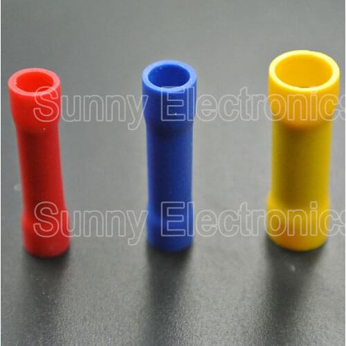 Freeshipping 100x Insulated Straight Wire Butt Connector Electrical Crimp Terminals