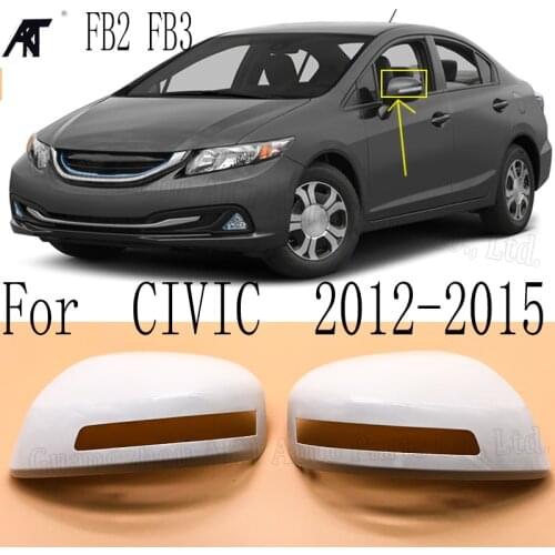 RH AND LH Rearview Side Mirror Cover For HONDA CIVIC FB2 2012 2013 2014 2015 Replacement Fog Lamp Cover With Lamp Type