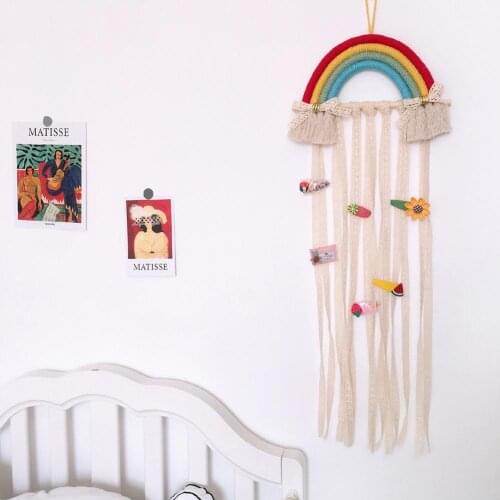 Rainbow Hairpin Hair Clip Holder Storage Organizer Girl Room Hanging Ornament Durable Beautiful Colorful Decoration Crafts