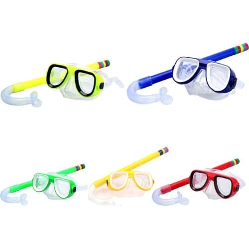 Kids Snorkel Set Snorkeling Mask Swimming Goggles with Snorkels Tube Diving Gear Q1FF