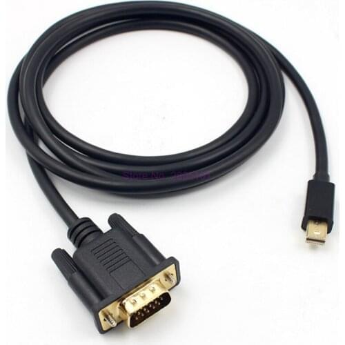 Dhl or fedex 200pcs 1.8m Thunderbolt Mini Display Port to VGA Adapter Cable Male to Male Mini DP to VGA Adapter Converter Cable