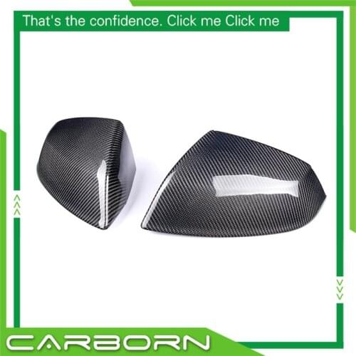 ForAudi 2017+ Q5/2018+ SQ5/2016+ Q7 SQ7 Replacement Style Gloss Black Carbon Fiber Rear View Side Mirror Cover W/WO Side Assist