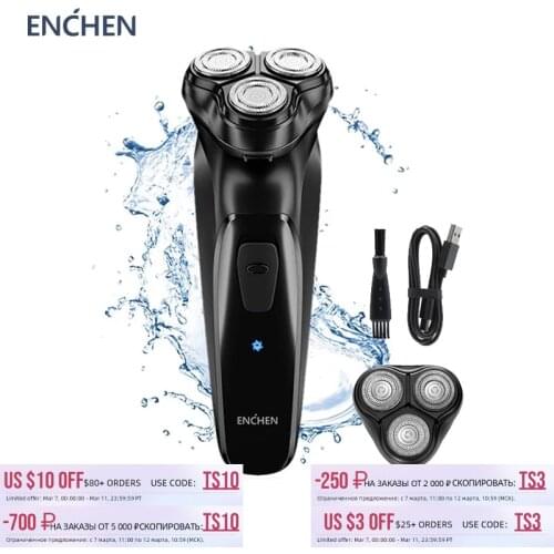 ENCHEN Blackstone Electric Face Shaver Razor with extra blade For Men 3D Floating blade USB Rechargeable Shaving Beard Machine