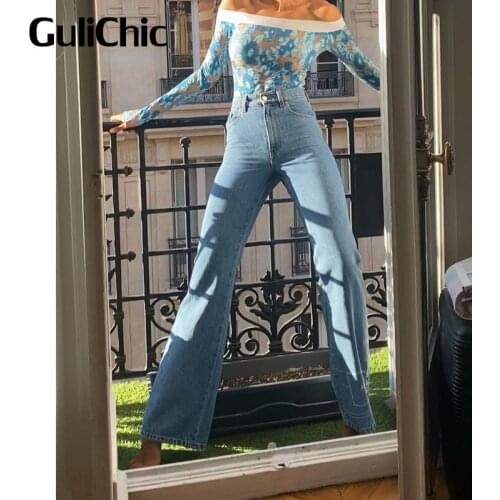 Женские высокие джинсы GuliChic China At AliExpress