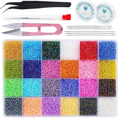 Imzay Mixed Acrylic Beads Round For Jewelry Making Handmade Diy Bracelet Necklace Jewelry Making Kit DIY Accessories