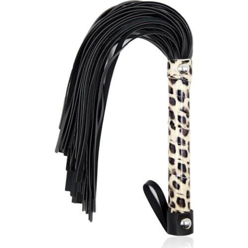 Leather Fun Whips Bearded Leopard Print Buddha Sexuality Products Alternative