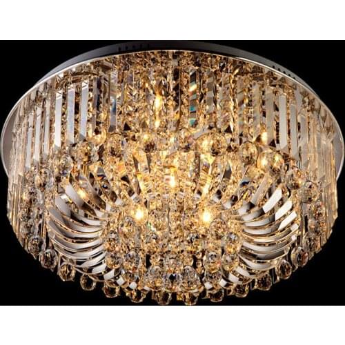 Round ceiling light Living room Crystal lamp Led Dining hall lamp light in the bedroom Luxury Post modern Model room