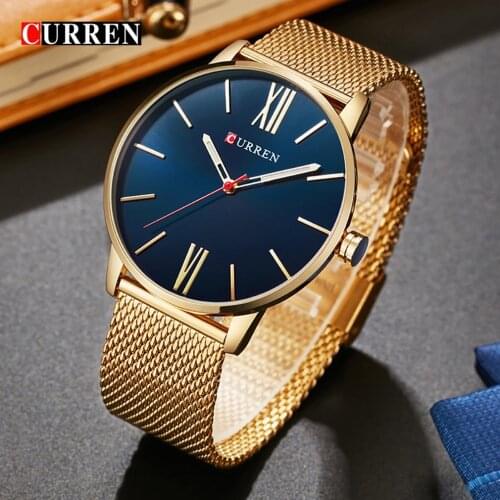 Mens Watch Fine Steel Belt Watch Waterproof Ultra-Thin Watch Quartz 2021 new