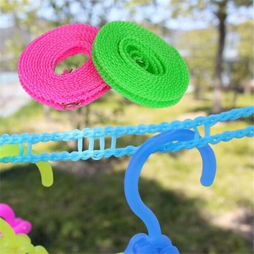 Clothesline Non-slip Clothes Line Rope 5m Nylon Anti-skid Washing Clothes Line Elastic Rope Outdoor Necessary Tools 5ZCF118