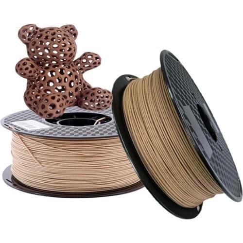 0.5Kg Wooden PLA 3D Printer Filament 1.75mm 500g Mahogany Wood Color 3D Printing Materials Supply PLA Dark Light Wood Dropship