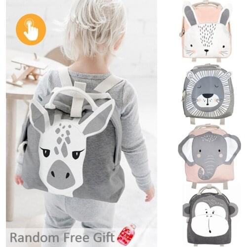 Children Backpack Toddler Kids School Bag Backpack For Baby Kids Cute School bag boy girl light Bag Rabbit Butterfly lion Bag