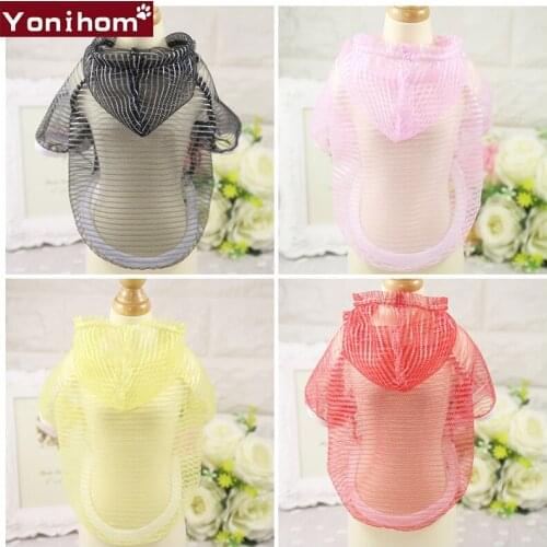 Pet Clothes Sun Protection Dog Clothing Breathable Sunscreen Pet Clothes Summer Yorkie Dog Clothing Puppy Chihuahua Hoodies