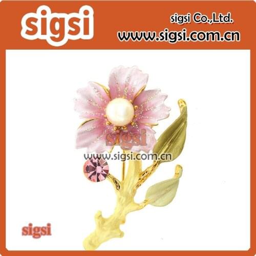 Wholesale chic flower crystal rhinestone brooch