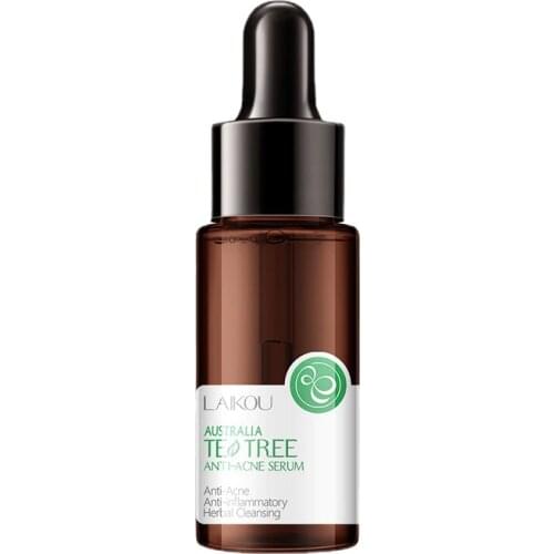 LAIKOU Tea Tree Anti-Acne Serum Whitening Moisturizing Shrinking Pores Oil Control Anti-Inflammatory Fade Acne Marks Skin Care