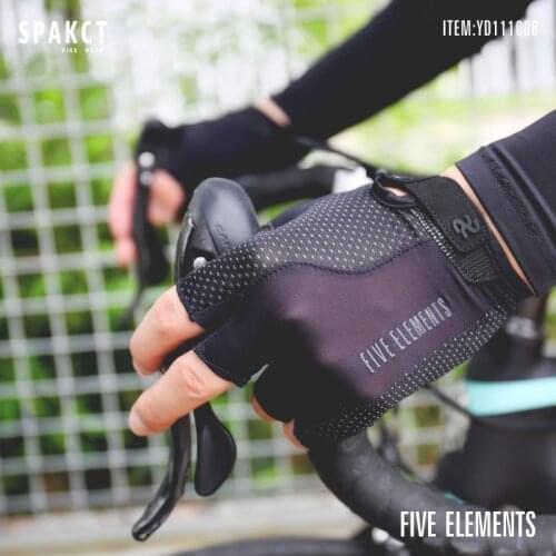 Spakct Summer Cycling Gloves Silicon Gel Anti-slip Palm Road Bike Riding Gloves Half finger Shock Absorption Bicycle Gloves