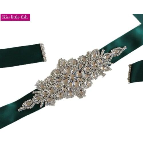 XW33 Free shipping bridal belts with crystals bridal belt belt for wedding dress