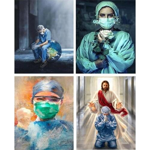 RUOPOTY Frame DIY Painting By Numbers Angel in white For Adults Picture By Numbers Acrylic Painting Modern Home Decors Diy Gift