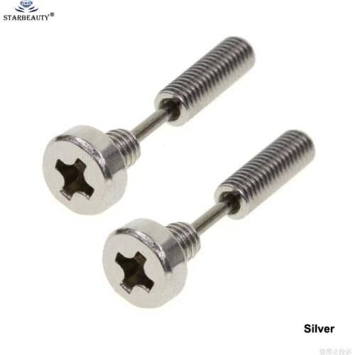 Personality 2pcs/lot Screw Nut Ear Piercing Helix Piercing Tragus Piercing Cartilage Earrings Cross Stud Party Jewelry Pircing