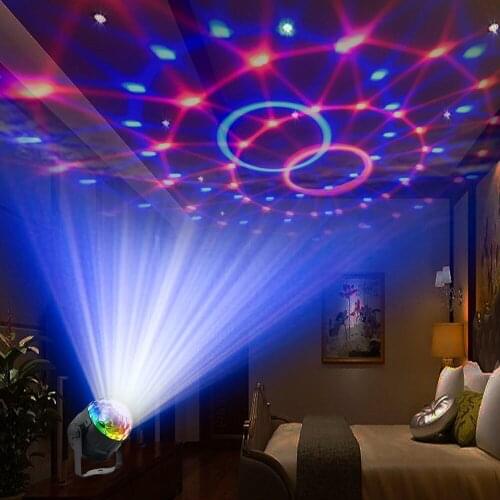 LED Disco Ball with Remote Control Christmas Decor Sound Activated Bulb Birthday USB Disco Light Luminous 15Colors