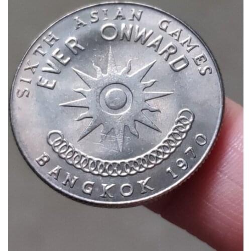 Thailand 1 Baht 27mm Asia Coins Old Original Infrequent Coin Commemorative Edition 100% Real Random Year