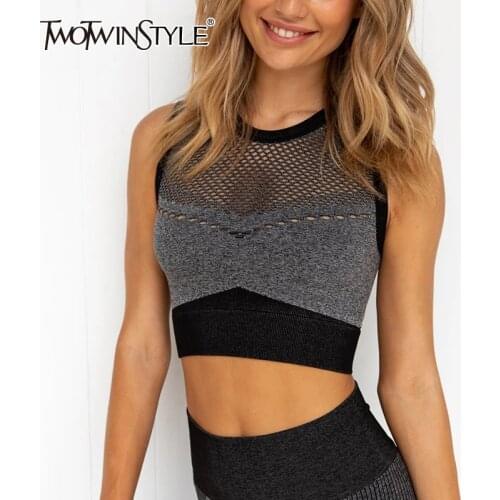 Женские майки спортивные TWOTWINSTYLE China At AliExpress